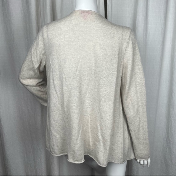 LILLY PULITZER Avenue Heathered 100% Cashmere Cardigan Wrap with Tassels Size L - Picture 10 of 12